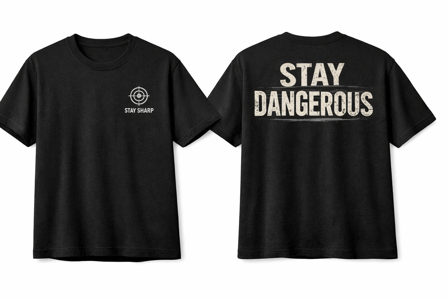 “Stay Dangerous T‑Shirt – Motivational Gym Shirt – Black Fitness Training Tee”